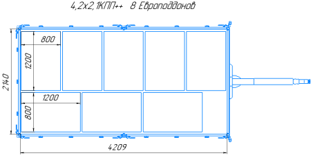 Модель 829820  Исполнение Прицеп 4,2х2,1 КПП + +/14