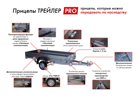 Модель 829450  Исполнение Прицеп 3,0х1,5 PRO рес 